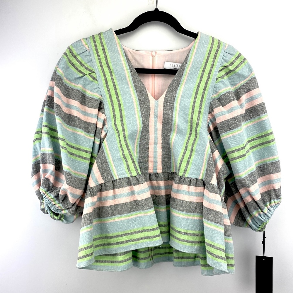 Hunter Bell Landry Top in Pastel Stripe size L